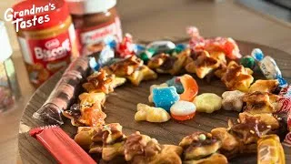 Thumbnail: Puff Pastry + Candy = Pure Magic | The Sweetest Christmas Wreath Ever!🤶🎄