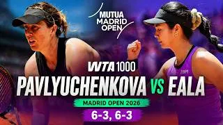 Thumbnail: Alex Eala Takes Set 1 vs Pavlyuchenkova | Madrid Open WTA 1000