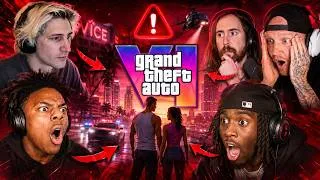 Thumbnail: 8 Of The BIGGEST Streamers React to GTA 6 (one is faking it)