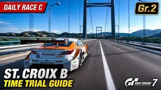 Thumbnail: GT7 Time Trial Guide + Braking Points | Circuit de Sainte-Croix B | Daily Race C ￼#gt7 