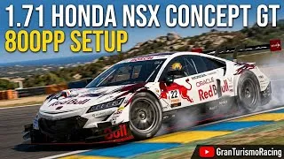 Thumbnail: 💰 GT7 1.71 HONDA NSX CONCEPT GT 800pp setup - WTC 800 SARDEGNA GRIND
