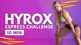 Thumbnail: 10 Min EXPRESS EMOM HYROX Workout | Cardio at Home with Weights | PROJECT ROX