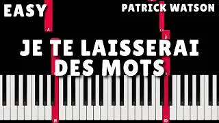 Thumbnail: Je Te Laisserai Des Mots - Patrick Watson | EASY Piano Tutorial