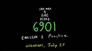 Thumbnail: IBA MBA By GRE AIYAZ | Batch 6901 | English 1 Practice