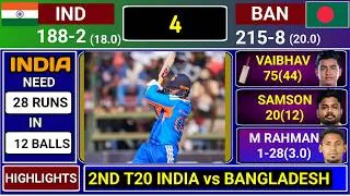 Thumbnail: India vs Bangladesh 2nd T20 Match Score & Commentary | IND vs BAN T20 Match Highlights