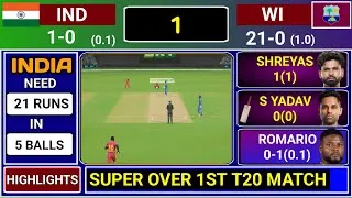 Thumbnail: IND vs WI Super Over | India vs West Indies 1st T20 Match Highlights | 1st T20 Score & Commentary