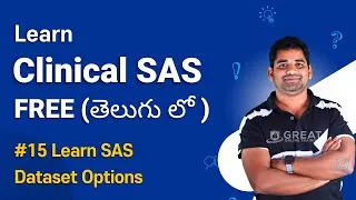 Thumbnail: Clinical SAS Tutorials in Telugu - #15 Learn SAS Dataset Options |Great Online Training
