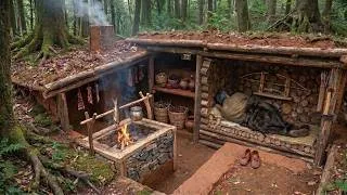 Thumbnail: Deep Wilderness Survival 🌿 Building a Primitive Underground Shelter to Live Off the Land