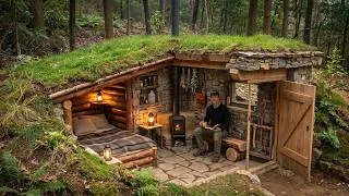 Thumbnail: Building the Ultimate Underground Home 🔥 A Fully Equipped Hidden House Deep in the Forest