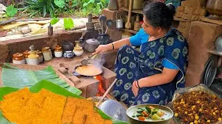 Thumbnail: Village traditional Masala Neer Dosa recipe | Village Kitchen| sweet coconut crumble recipe 