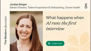 Thumbnail: What happens when AI runs the first interview | Jordan Singer | The Modern Recruiter Podcast