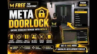 Thumbnail: 🛡️ FREE Meta Doorlock | Modern QBCore Door Lock System | In-Game Door Builder | FiveM