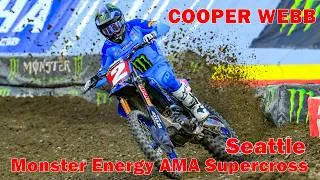 Thumbnail: COOPER WEBB wins Monster Energy AMA Supercross Seattle 2024 & 2025 🔥 450SX Main Event DOMINATION!