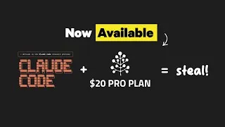 Thumbnail: Claude Code Is Now on the $20 Pro Plan — Setup & Features (Just Announced!)