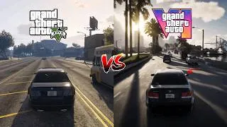 Thumbnail: GTA 6 vs GTA 5 Graphics and Details Comparison