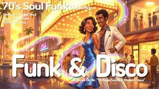 Thumbnail: 70's Funk & Disco Soul Grooves 🌙 Meet Me Under the Marquee 🎟️ Soul Funk, Jazz Funk Mix