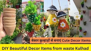 Thumbnail: DIY Beautiful Decor Items from waste kulhad #upcycling #craft #art #gardendecor #reuse #ytviral 