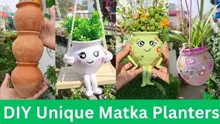 Thumbnail: DIY Unique matka planters //Beautiful Matka craft #diy #craft #art #upcycling #reuse #gardendiy #yt 