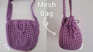 Thumbnail: How to Crochet a Mesh Bag - Drawstring Bag