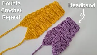 Thumbnail: How to Crochet a Headband - Double Crochet Headband - Repeat Rows