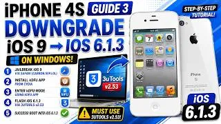 Thumbnail: iPhone 4s Guide 3 | Downgrade iOS 9 to iOS 6.1.3 on WINDOWS (3uTools)