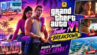Thumbnail: 🔥 GTA 6 Trailer 1 Breakdown | Every Hidden Detail & Easter Egg! 🔥