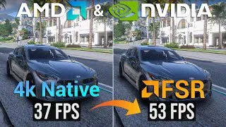 Thumbnail: GTA 5 - Increase FPS using AMD FSR (Works for both Nvidia & AMD users) - FREE PERFORMANCE BOOST