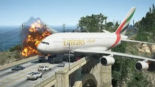 Thumbnail: Air Emirates Airbus A320 Crashes in Ocean | Air Emirates Flight 624 | In GTA 5 #gta5 #gtav