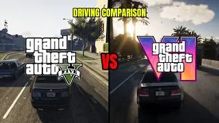 Thumbnail: GTA V vs GTA VI  — Driving Gameplay & Car Physics