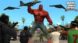Thumbnail: What Happens if CJ Becomes RED HULK in GTA SAN ANDREAS?
