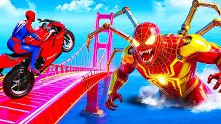 Thumbnail: SPIDER-MAN against Superhero Join Epic Motorcycle Survival Stunt Race Challenge GTA 5 Superheroes