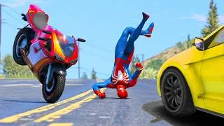 Thumbnail: GTA 5 Spiderman vs Super Bike Stunt (Spider-man Gameplay) #29