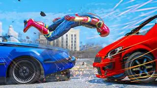 Thumbnail: GTA 5 IRON SPIDERMAN vs Super Cars - Spiderman Car Crash (Euphoria Physics Showcase) 25