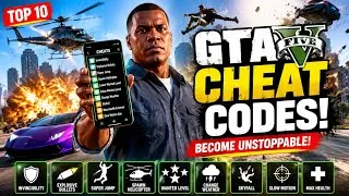 Thumbnail: TOP 10 GTA 5 CHEAT CODES That Make the Game INSANE 🤯🔥