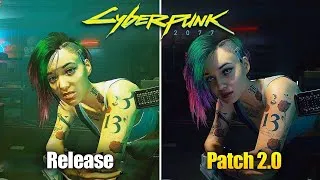 Thumbnail: Cyberpunk 2077 Release vs Patch 2.0 Physics and Details Comparison