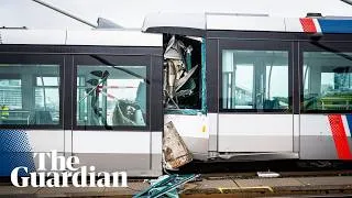 Thumbnail: Two trams in collide on bridge in Rotterdam, injuring at least 15 people