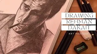 Thumbnail: Drawing Rehman Dakait from Dhurandhar- art process