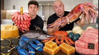 Thumbnail: $1 vs $100K We Ate the World's RAREST Foods!
