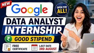 Thumbnail: 🔴Google Internship Announced | Data Analytics Apprenticeship, March 2027 Start 🔥