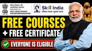 Thumbnail: 🔴For August 2026 - Skill India Free Certifications 2026 | Government of India Certifications