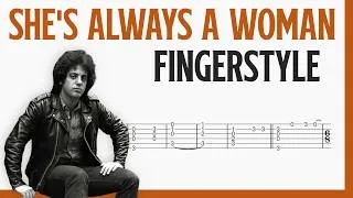 Thumbnail: She's Always a Woman - Billy Joel | TAB Fingerstyle for Guitar