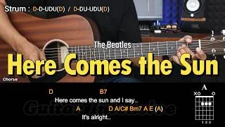 Thumbnail: Here Comes the Sun - The Beatles | EASY Guitar Tutorial with Chords - Guitar Lessons