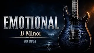 Thumbnail: B Minor Emotional Rock Guitar Backing Track | 80 BPM