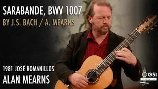 Thumbnail: Alan Mearns performs his arrangement of "Sarabande" BWV 1007 by J.S. Bach on a 1981 Jose Romanillos