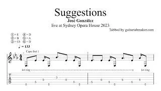 Thumbnail: José González - Suggestions TAB (PDF + Guitar pro) live