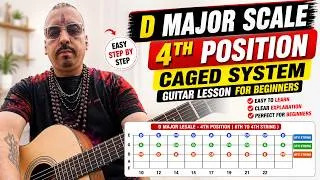Thumbnail: Master D Major Scale – 4th Position | CAGED System Guitar Lesson for Beginners