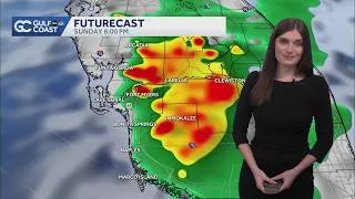 Thumbnail: Scattered storms mainly inland on Saturday