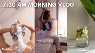 Thumbnail: 7:30 AM MORNING VLOG! my productive + healthy habits, aesthetic selfcare & much more | Gulguli Singh