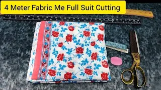Thumbnail:  4 Meter Fabric Me Full Suit Cutting Karne Ka Tarika/Simple Suit cutting and stitching 