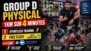 Thumbnail: Group D Physical 1km Running🏃‍♂️  Effortless Training Free Live class Day 1 